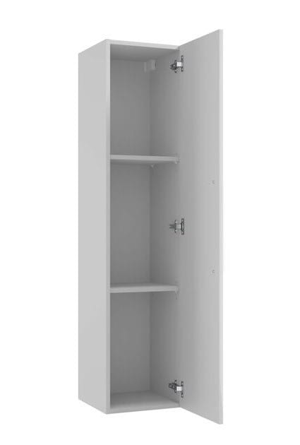 Wall-hung bathroom column, white gloss, 125x33cm, soft-close Pinia