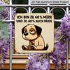 2D Flat - 1pc Vintage Aluminum Metal Sign for Outdoor Wall Decoration, Featuring A Retro Tin Style with A Dog Design That Says 'Always Tired Dog