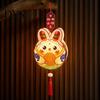Rabbit Pattern Lantern DIY Kit for Kids, Mooncake Bunny Material Childrens Toy Set, Handmade Cartoon Crafts Mid-Autumn Festival Celebration Portable