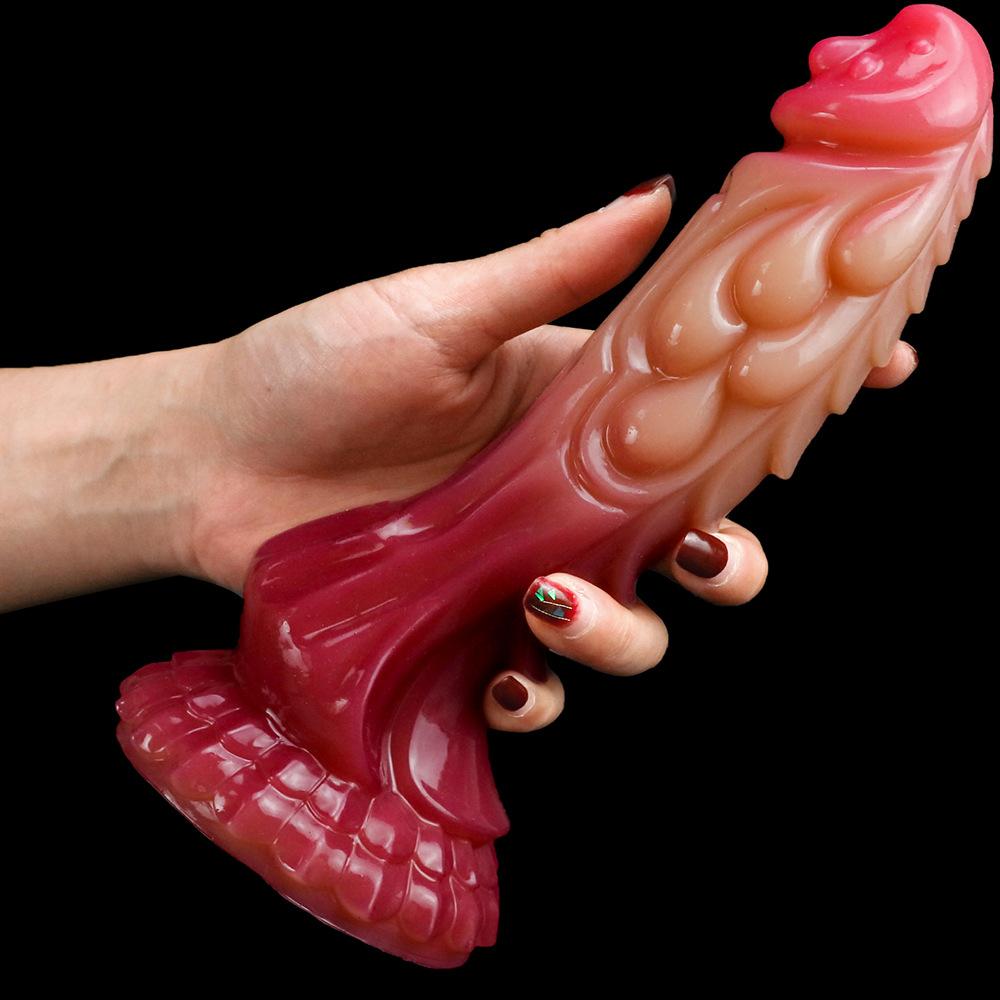 Supersize Stimulation Simulation Gradient Silicone Dildo Female Use Abnormity Simulation Phallus Female Sex Toys Masturbator