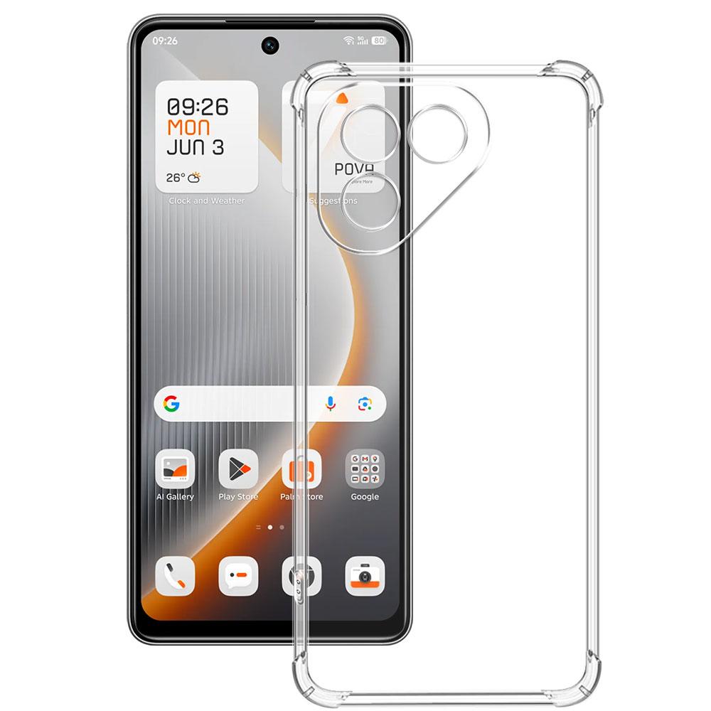 

EUCAGR Airbag Shockproof Soft TPU Phone Case For Tecno Pova 7 Ultra Pova 7 Pro /7 4G 5G Case Clear Silicone Soft Protect Cover Tecno Pova 7 Ultra