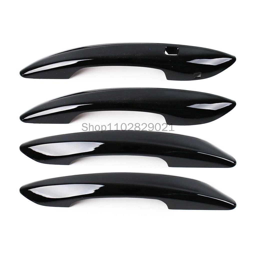 Glossy Black Carbon Fiber Chrome Car Door Handle Cover Decor Sticker Styling Accessories For Hyundai Sonata -