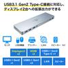 Sanwa Supply USB-CVDK6 USB Type-C Dedicated Docking Station (HDMI/DisplayPort Compatible, PD Compatible)