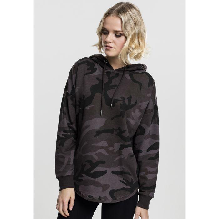 Sweatshirt à capuche - Urban Classics - Camo - Rose - Manches longues - Ajustable