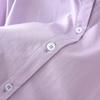 Women Plus Size Simple Solid Long Sleeve Casual Shirt