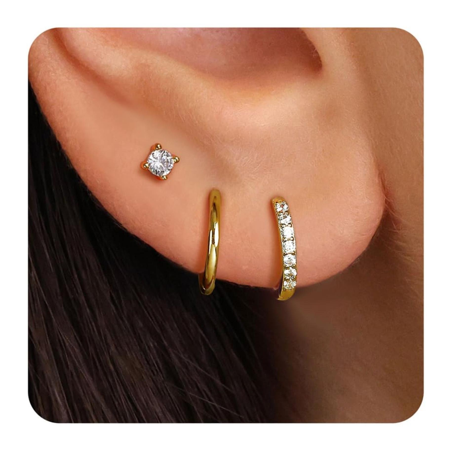

Y2K Star Chain Earrings for Women 3Pcs Fashion Personality Trend Jewelry Stylish Earring Set