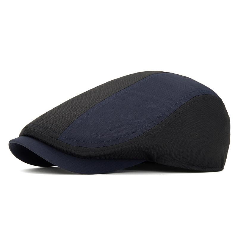 Contrast Quick-Drying Forward Hat Men's Summer Thin Breathable Beret British Newspaper Boy Hat Paintsman Hat