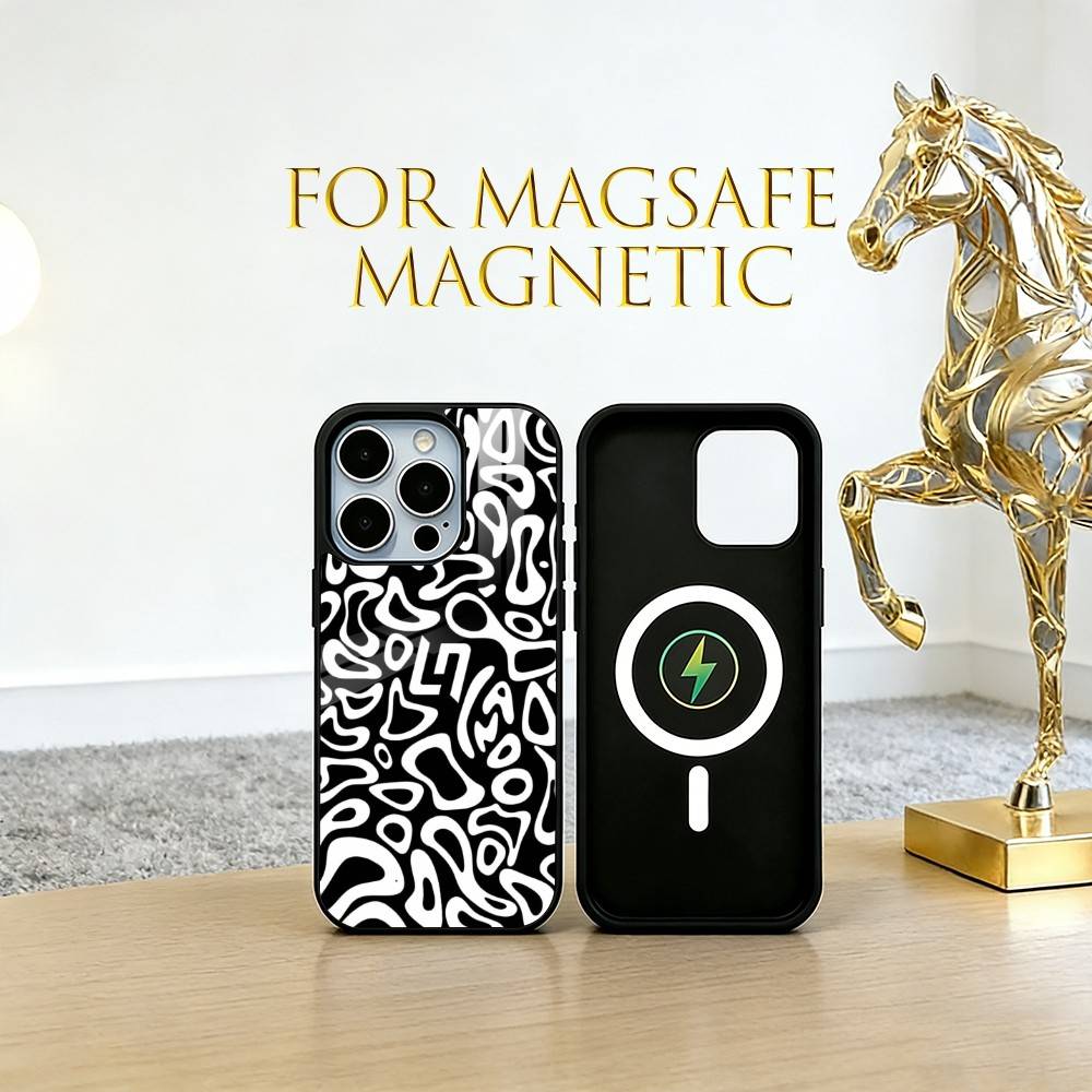 Geometric Pattern  Phone Case For iPhone17,16,15,14,13,12,11 Plus,Pro Magnetic For Magsafe Wireless Charging