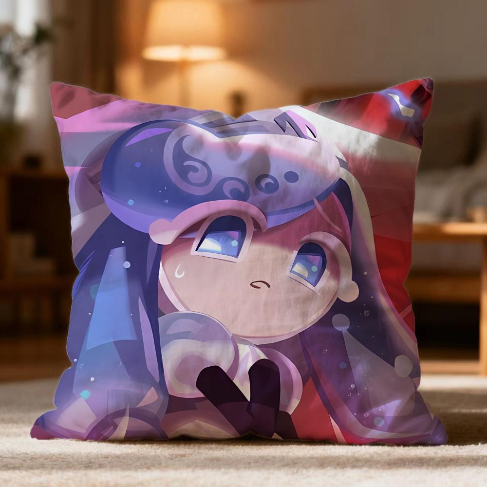 Popular C-Ccookie Run Kingdom Cushion Cover Soft Washable Pillow Case Multi-Scene For Couch Bed Travel Office Use