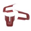Carbon Fiber Red Steering Wheel Cover Trim Fit For Ford Mustang 2016- Interior Decoration Style Replacement Accessories