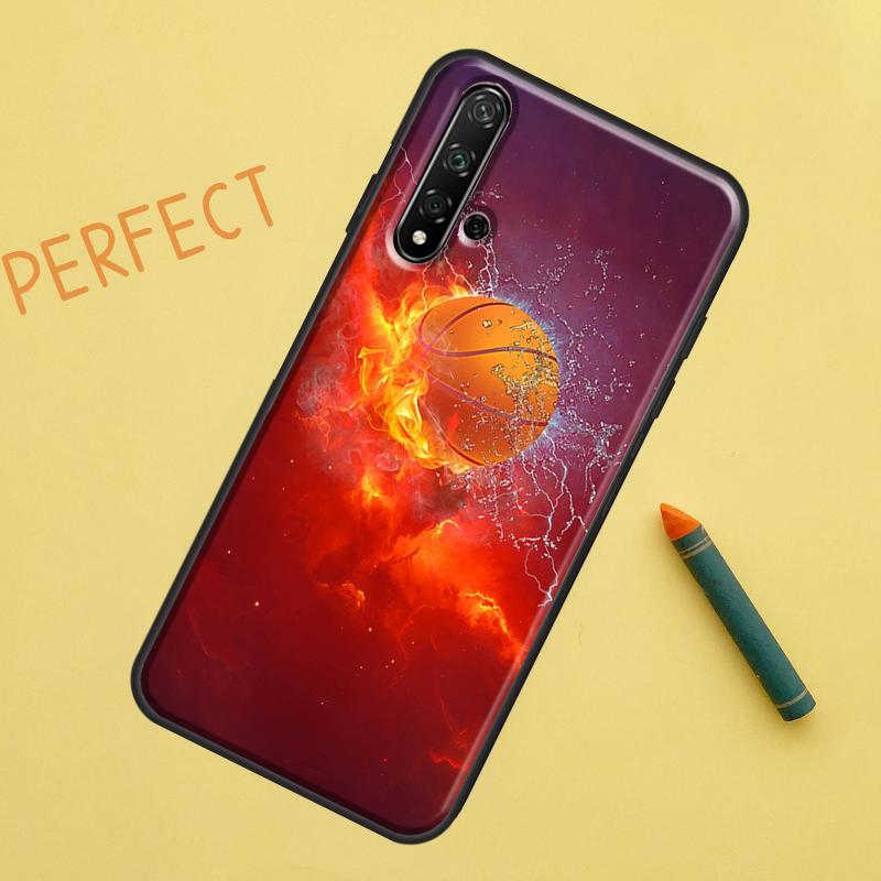 Basketball On Fire For Huawei Nova 5T 9 10 SE 7i 8i 11i 12i Y60 Y61 Y70 Y72 Y73 Y90 Y91 P20 P30 P40 Lite Case