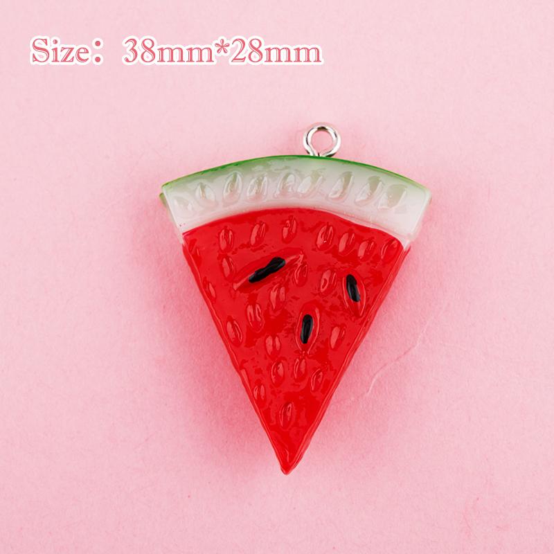 

[HF](HS)10Pcs/Pack Watermelon Resin Charms For Earring Keychain Necklace Pendant Jewelry