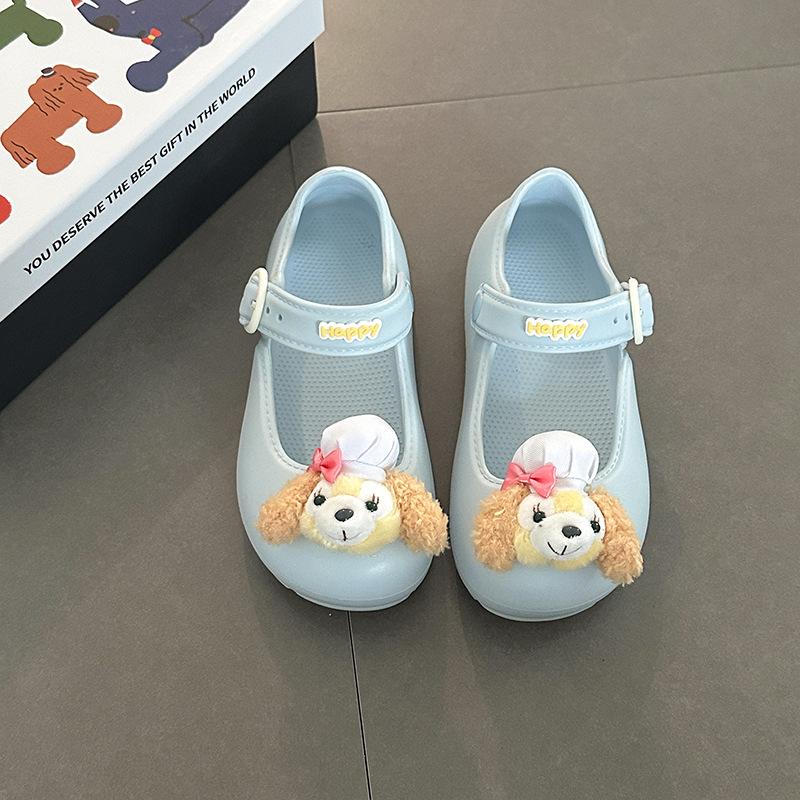 Roztomilé kreslené loutkové jednoslovné přezkové sandály dámská letní móda ležérní se sukní taškou hlavou boty jednoduché boty