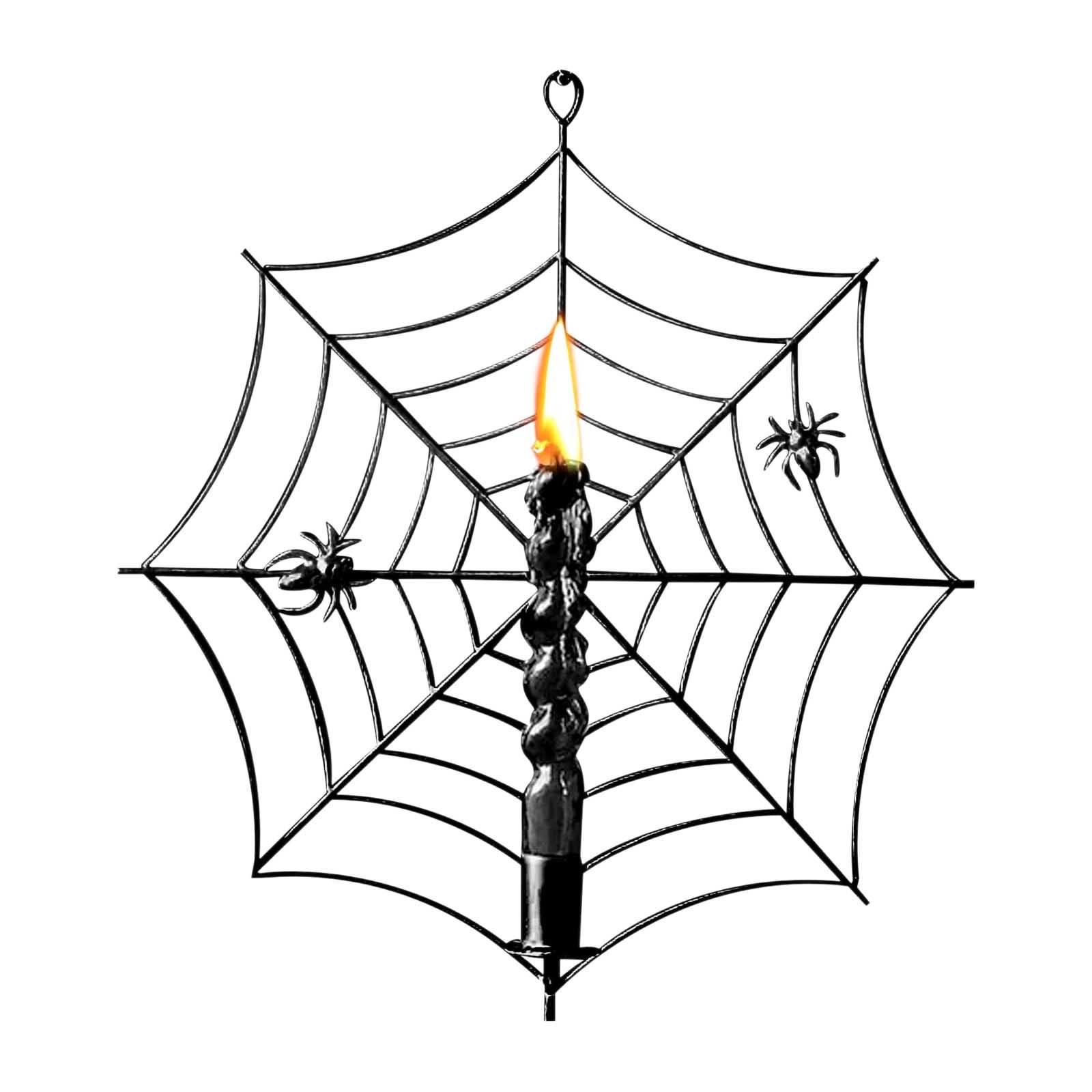 

Паутина Подсвечники, Паутина Настенный Подсвечник для Тонких Свечей, Паутина Настенный Подсвечник для Тонких Свечей для Украшений на Хэллоуин One Size