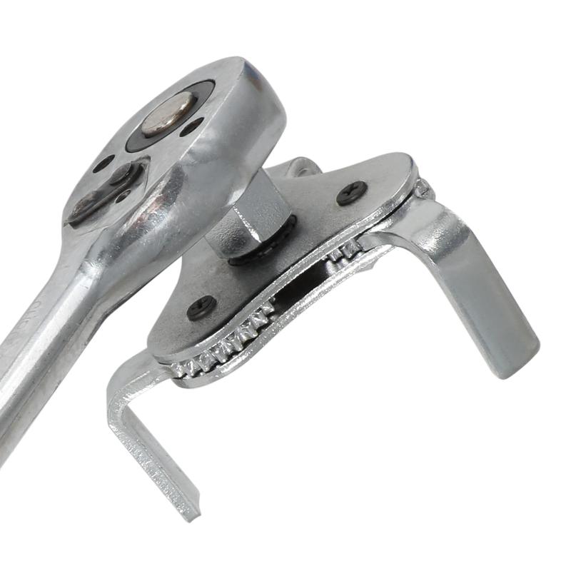 Universal Adjustable Oil Filter Wrench From 2-1/2 Inch to 4.5 Inch Oil Filter Wrench Tool Set With 3 Jaw Uninstall Removal Key