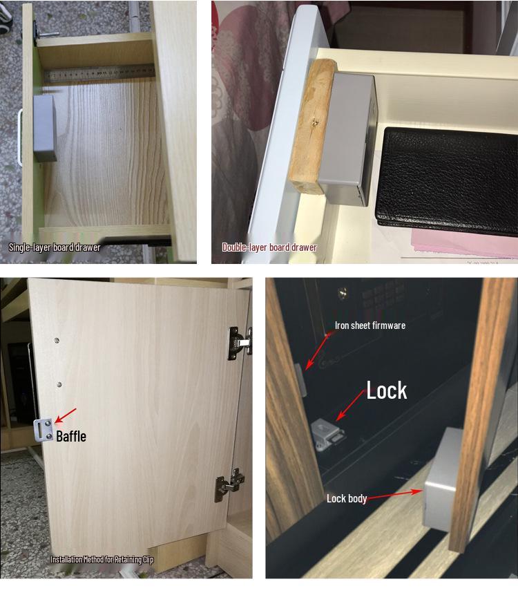 Electronic Smart Induction Invisible Lock for Cabinets and Wardrobes