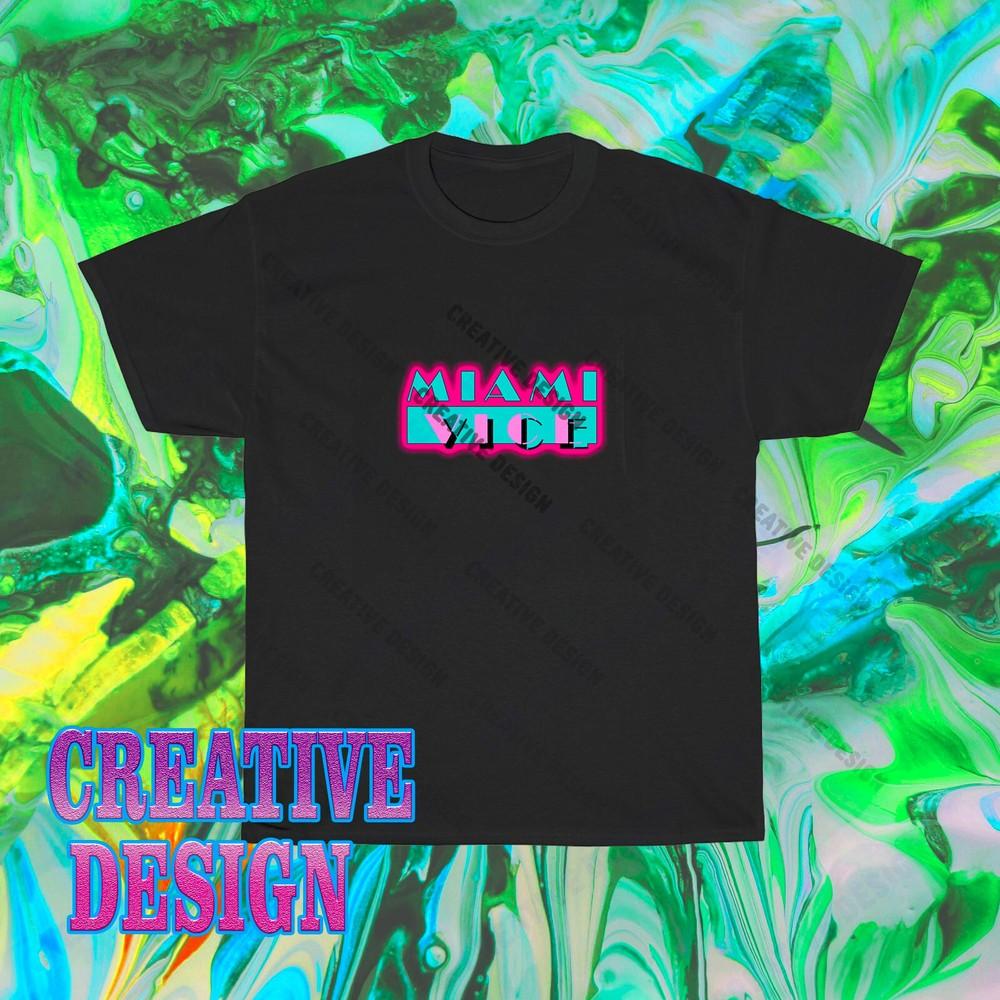 

Brand New Miami Vice Logo 80 s TV Show T-Shirt Funny Size S to 5XL 4XL