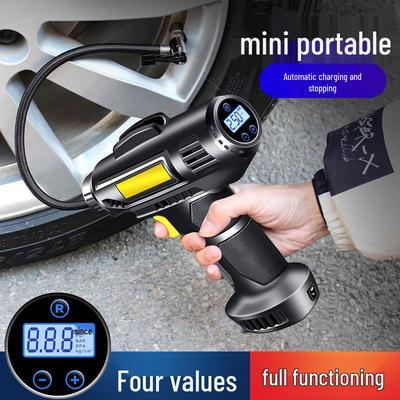 Wireless Electric Car & Bicycle Tire Inflator: High-Pressure Portable Air Pump