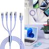 Portable Charging Cable USB To Micro USB & Type-C Male To Male Multifunctional 4-in-1 Power Cord for On-the-Go Charging