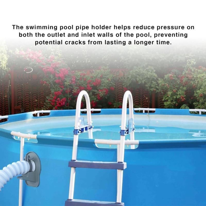 Pool Hose Support Brackets Swimming Pool Pipe Holder Plastic Texture Perfect for Pools Ground Mounted Stabilizers