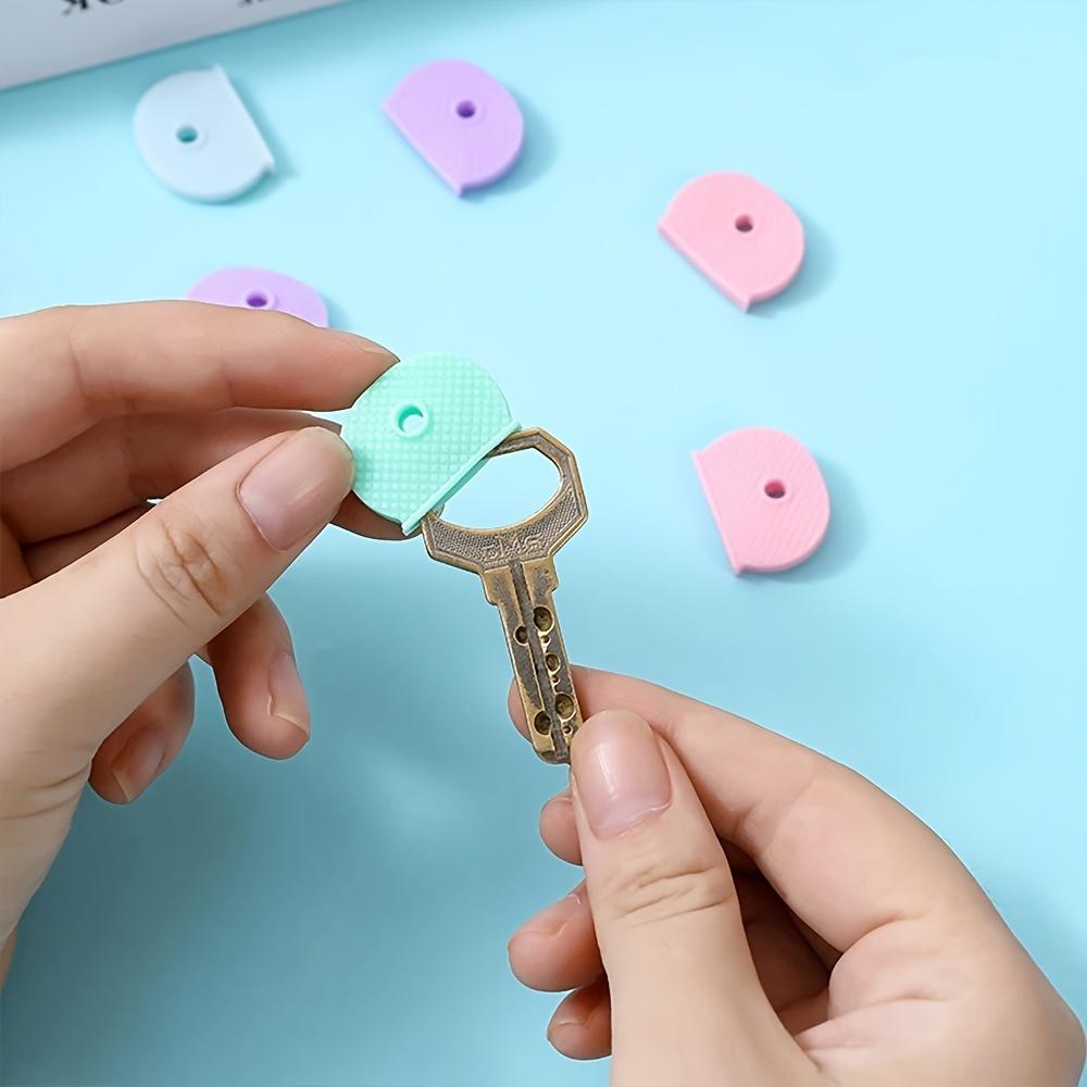 5-20PCS Multicolor Silicone Keys Cap Covers Color-Coded Keychain Tags Set Universal Protection Cover for Easy Identify Door Keys