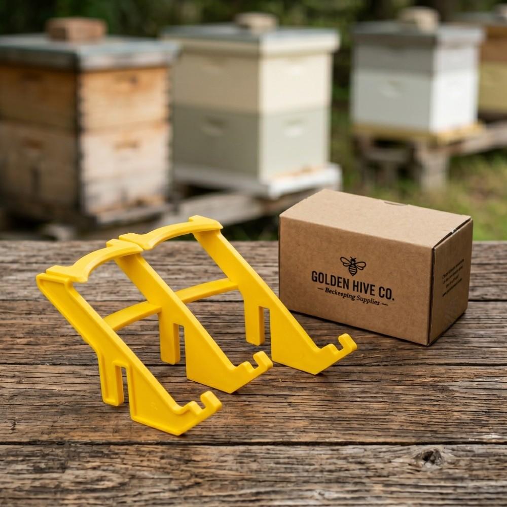 2Pcs Portable Honey Bucket Rack Yellow Beehive Frame Holder Frame Grip Holder  Pouring Honey