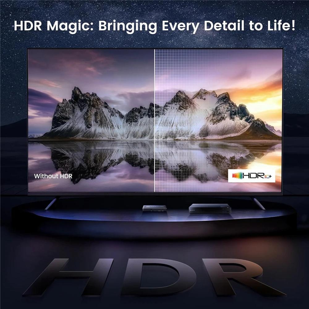 Q8-4 Ultracienki HDMI 2.1 8K 60Hz Gamingowy Przełącznik 4x1 Home Theater Adapter z Pilotem