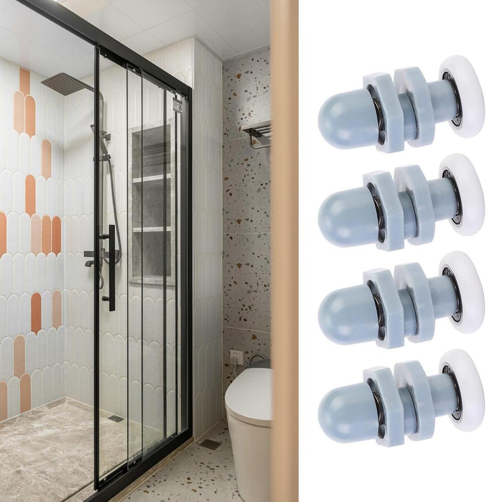 Pack of 8 20mm Plastic Shower Door Rollers for Sliding and Semicircles Door Quiet Sturdy Replacement Bathroom Accessory