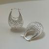 925 Sterling Silver Vintage Earrings For Women Trendy Simple Big Web Earring Jewelry Prevent Allergy Party Accessories