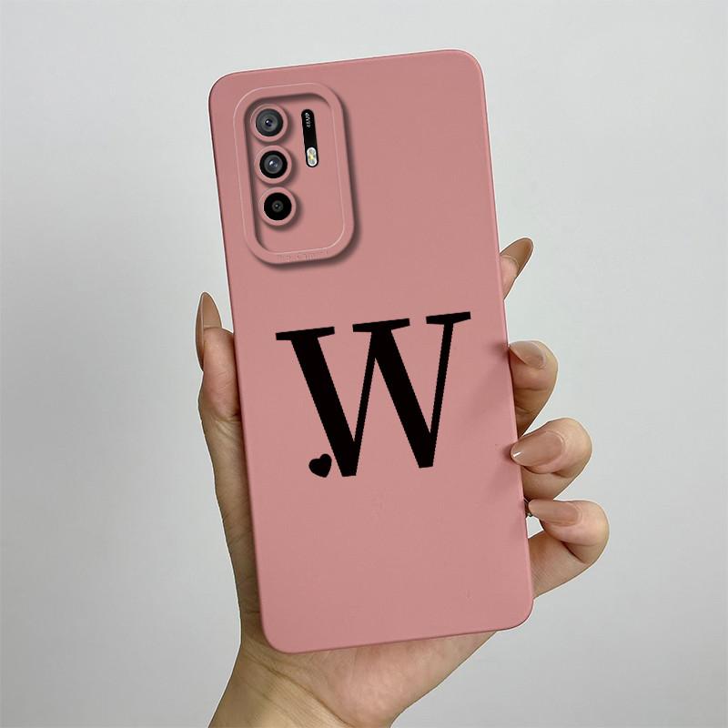 For oppo A94 5G Case OPPO Reno5z Reno 5z F19 Pro Plus Cute Letters Square Phone Case CPH2211 CPH2211 Shockproof Back Cover case