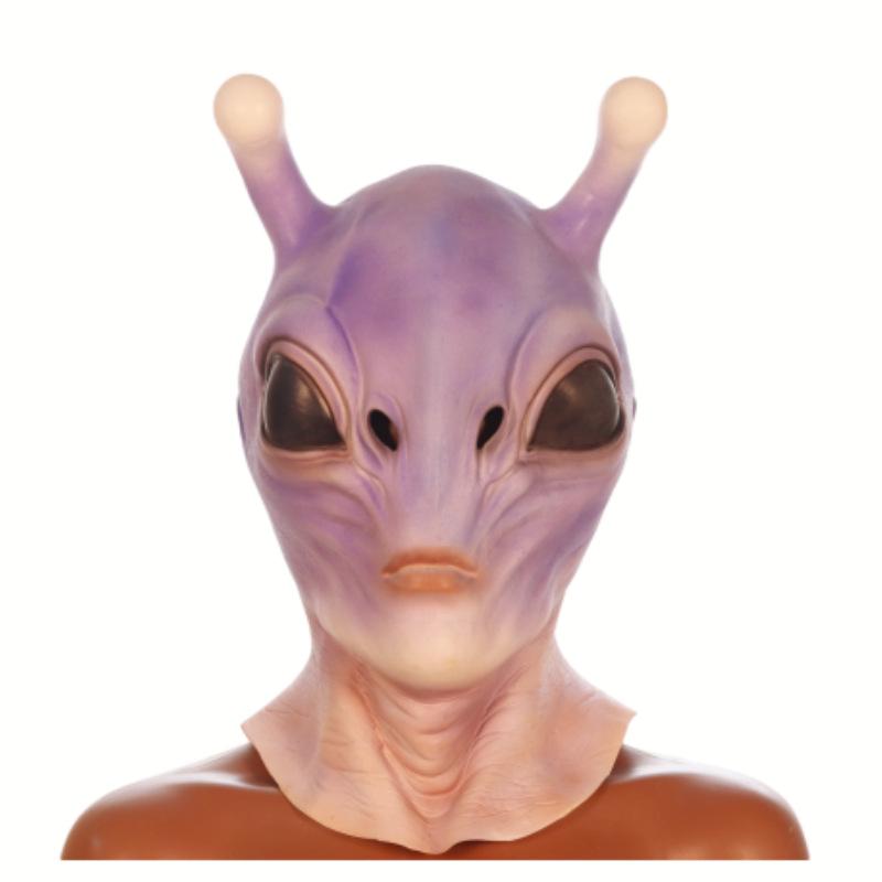 Alien UFO Green Latex Halloween Headgear Mask
