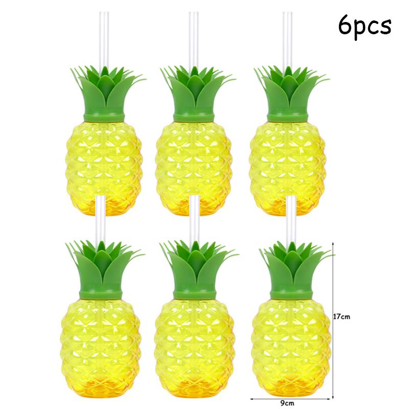 Hawaii Party Luau Flamingo Decoration Pineapple Coconut Drinking Cup Wedding Birthday Summer Hawaiian Tropical Party Decorations