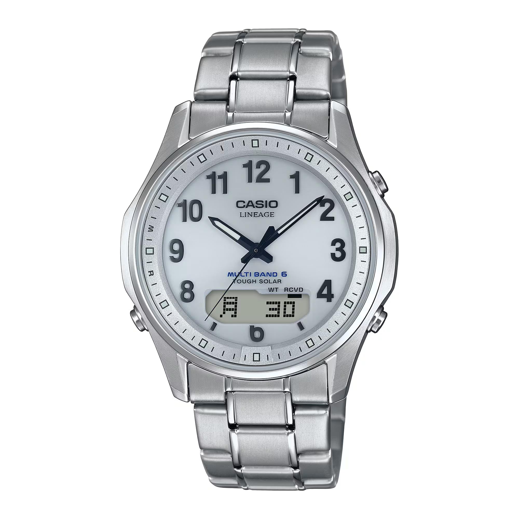 

Lineage Silver [Casio] LCW-M100TSE-7AJF Men s Watch, Radio-Controlled Solar, білий