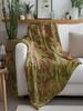 Velvet Throw Blanket with Floral Pattern for Sofa Bed Living Room  Warm Cozy Decorative Blanket for Home Decoration