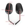 Rear View Mirrors Pair Black For Harley Road Street Glide Softail XL883 1200