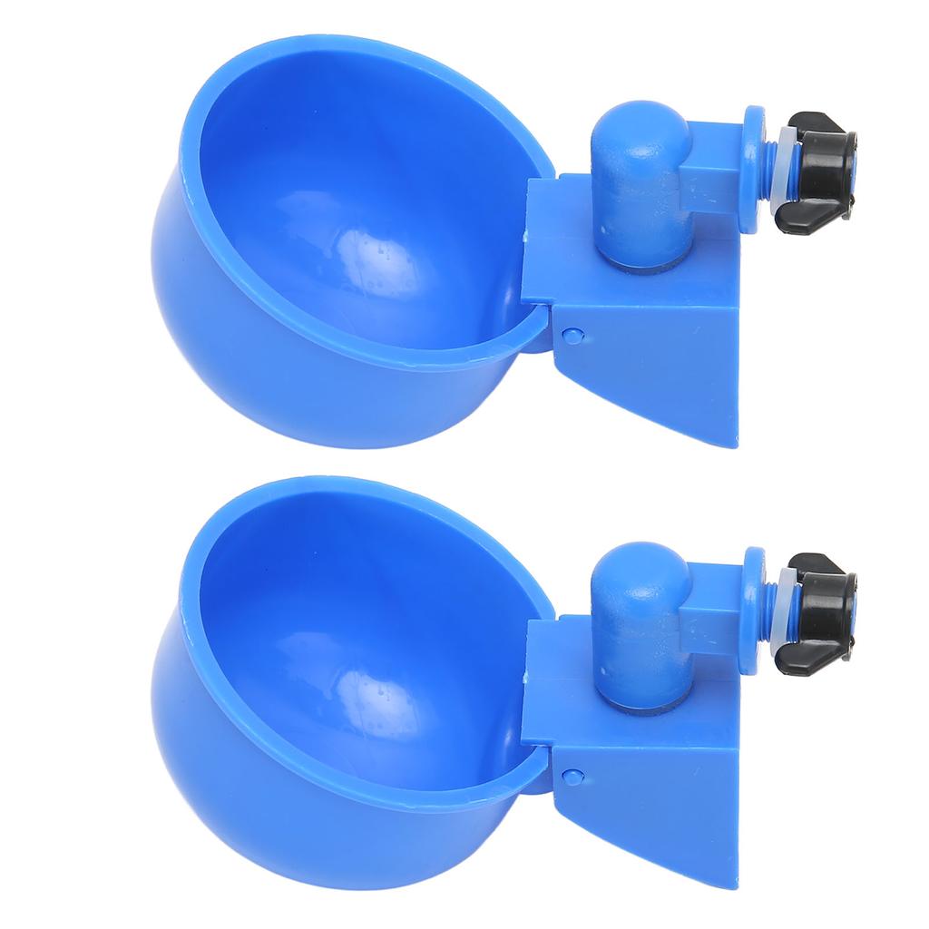 2Pcs Automatic Chicken Water Cup Anti Rust Simple Installation Use Blue Chicken Water Feeder for