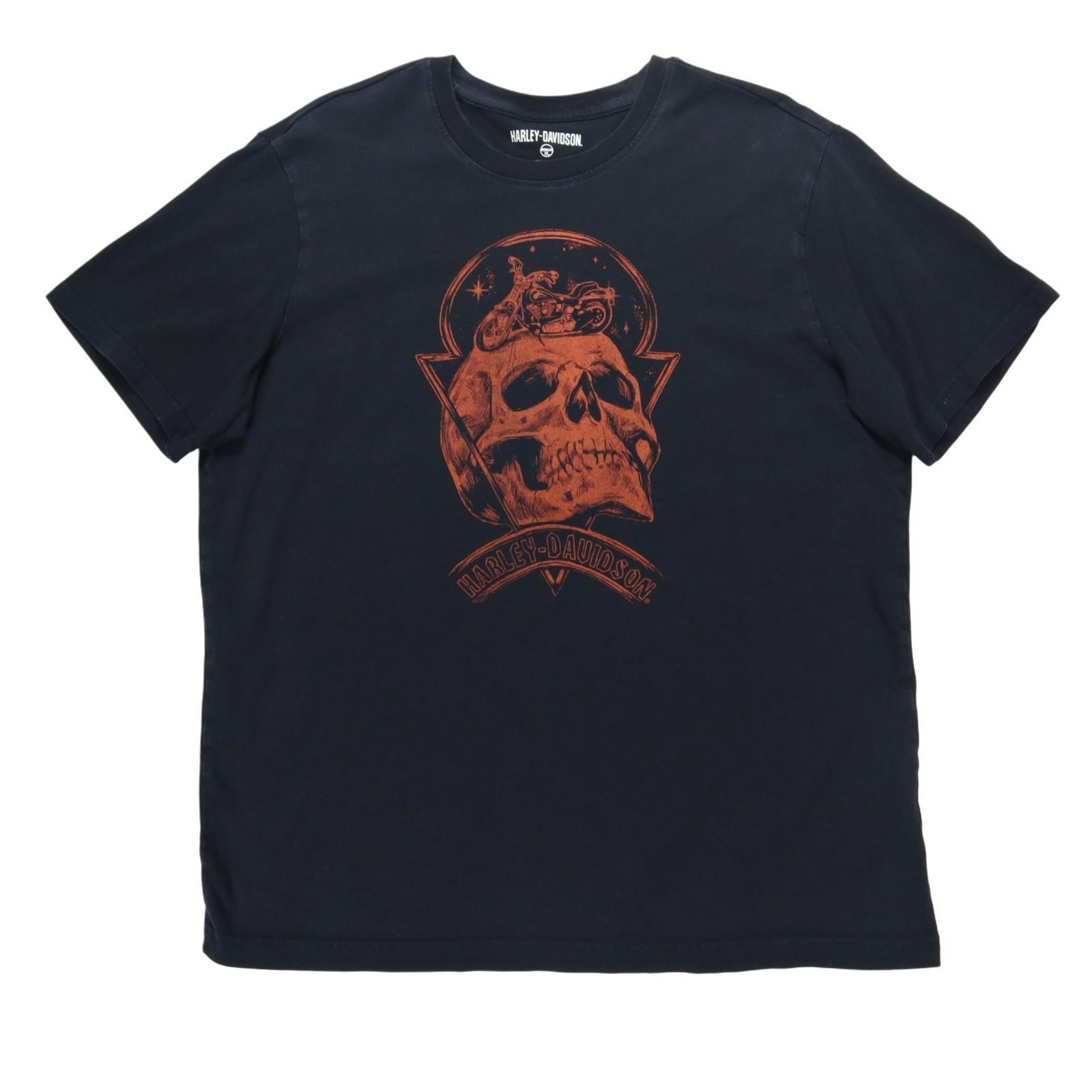 Harley Davidson Skull Space Graphic T-Shirt Black XL Men s Motorcycle Tee S разноцветный