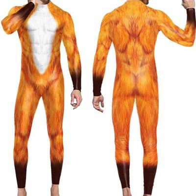 Tygr Vtipné Pánské Body Leopard Zvířecí Cosplay Kostým Roztomilé Dámské Zentai Obleky Muži