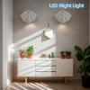 Adjustable Brightness Shell Shape Lamp USB Charging Wireless Sensor Wall Lamp  Indoor Wall Light