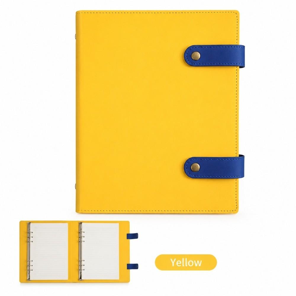 Memo Pads A5 B5 Notepad PU Leather Cover Solid Color Notebook Paper Planner Unisex Diary