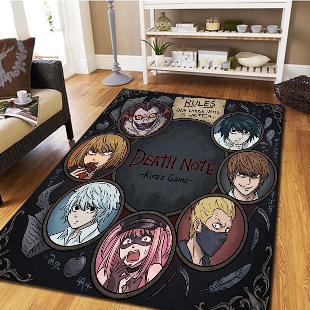 Death Note Bedroom Carpet & Living Room Mat, Home Decor Cool Movie Play Floor Mat -HE18