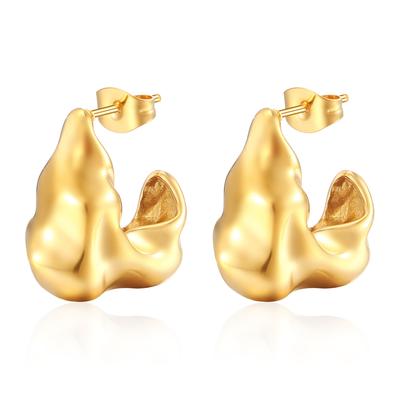 E-commerce Stud Earrings Irregular Light Luxury High-end Earrings Stainless Steel Casting New Women's Spot Ear Jewelry