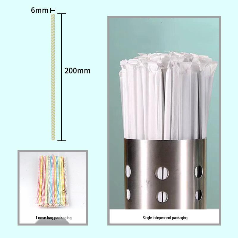 Corrugated Biodegradable Colored Paper Straws - Eco-Friendly, Food Grade, Perfect for Beverages, Juice, or Tea Bars