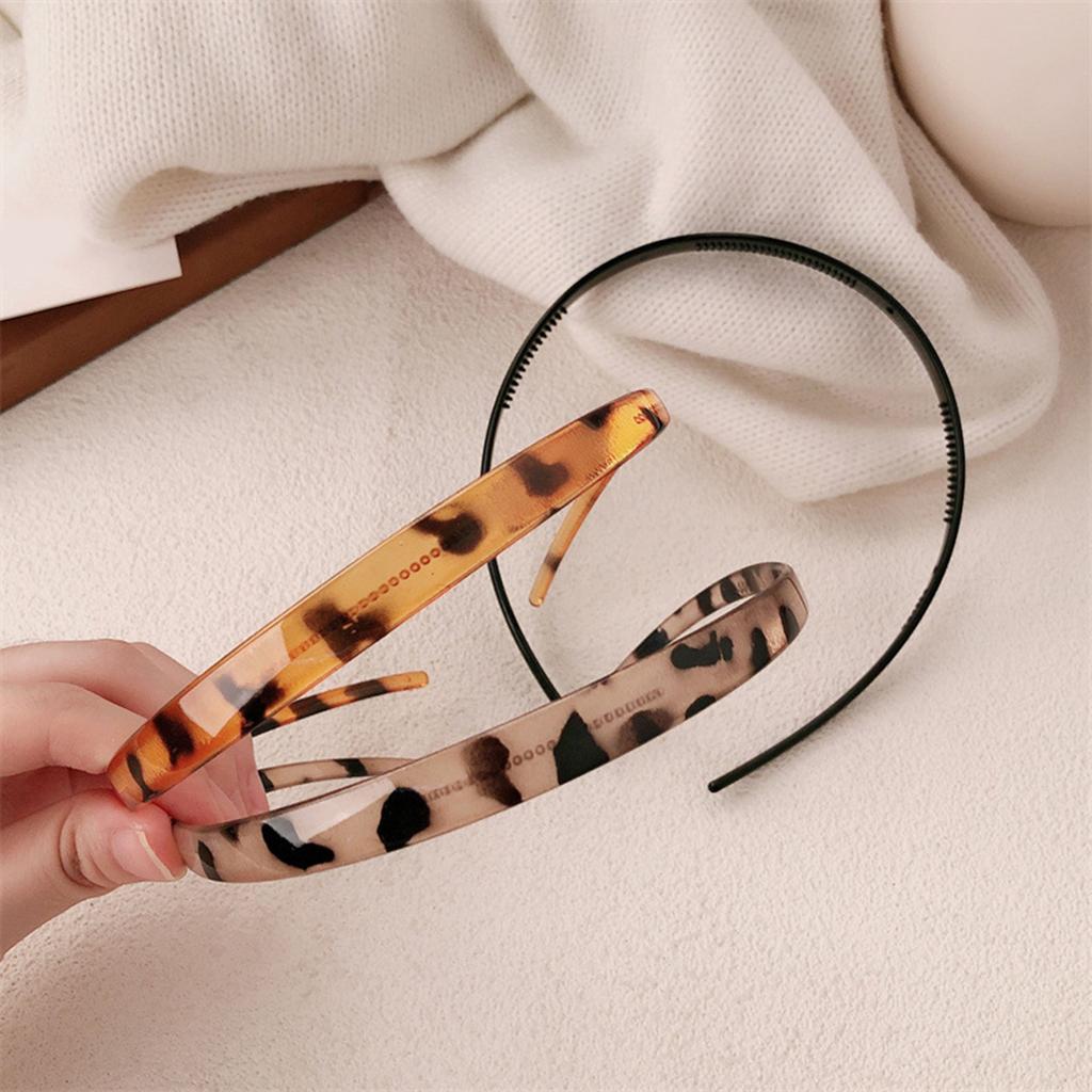 3pcs Thin Plastic Hair Hoops For Women Men And Girls Non Slip Teeth Soft Headbands Acrylic Plastic Headband