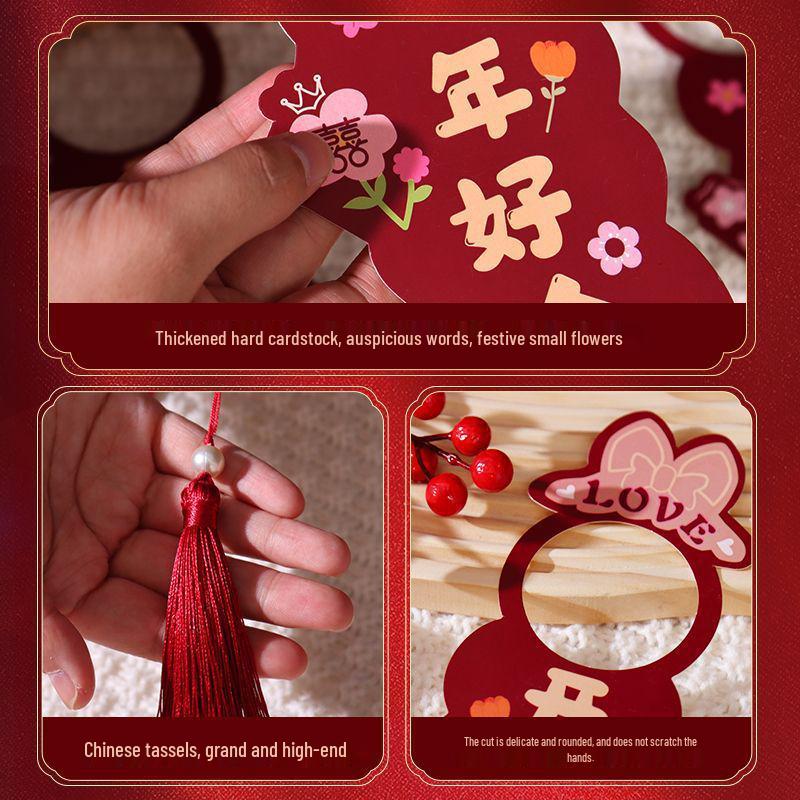 Wedding Door Handle Pendant: Bridal Xi Character Ornament for Groom's Bedroom and Bride's New Room Decoration