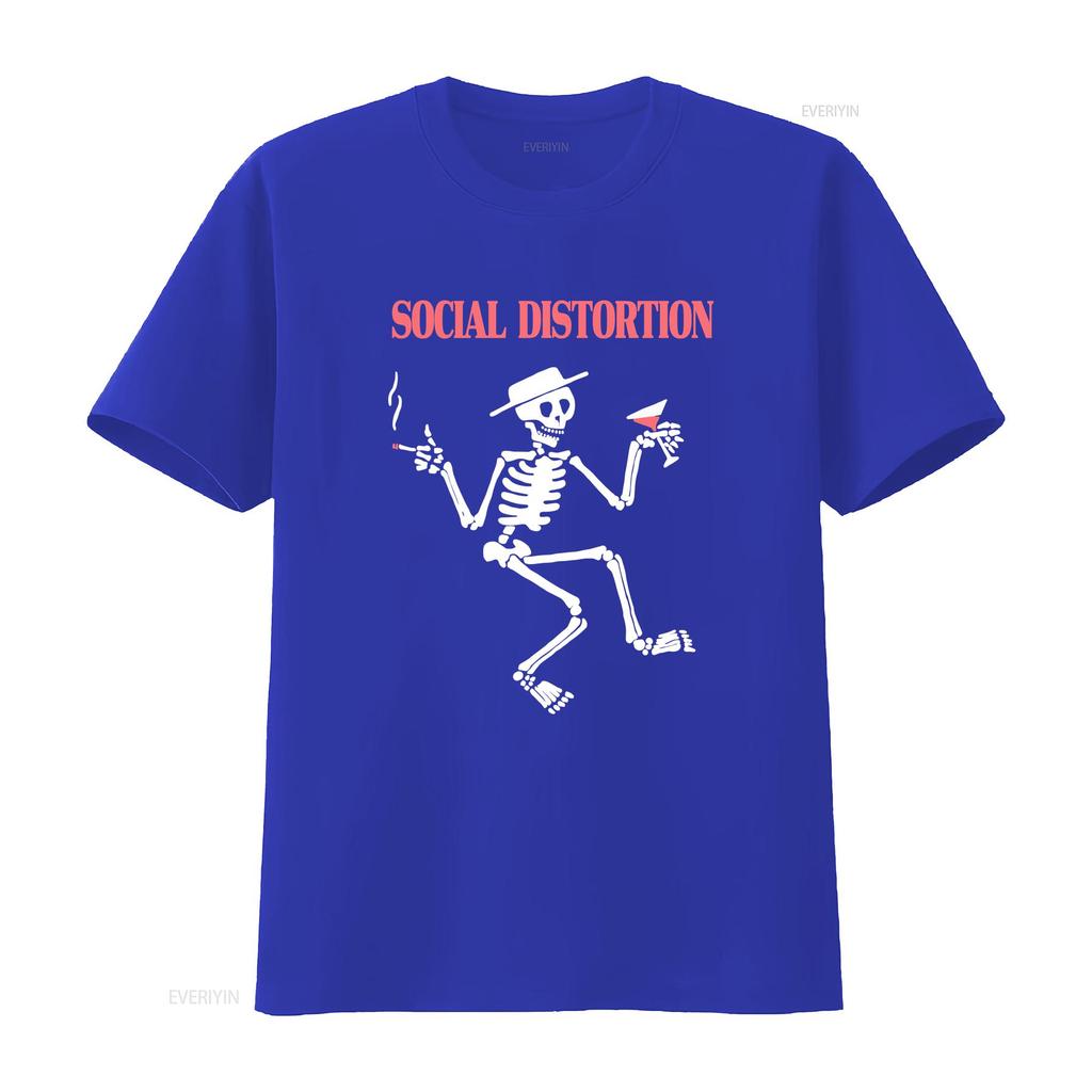 Vintage Social Distortion Skeleton Giant T Shirt Size Medium Rock Band  s vintage Washed Top For Everyday Wear Stylish
