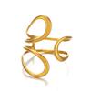 Unique Original Stainless Steel Gold Color Ring Colorfast Popular Party Personalized Exaggerated Charms Jewelry Wome