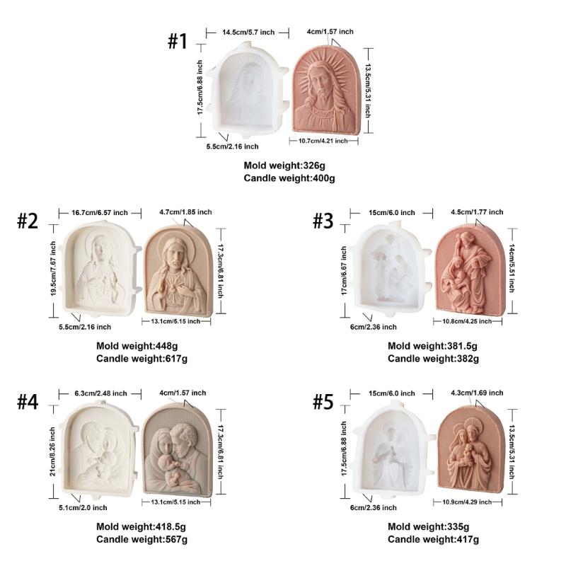 Büyük 3D Mum Kalıbı Aromaterapi Süsleme Yapımı Kalıbı Esnek Silikon Kalıp Meditasyon Ev Dekorasyonu El Sanatları için