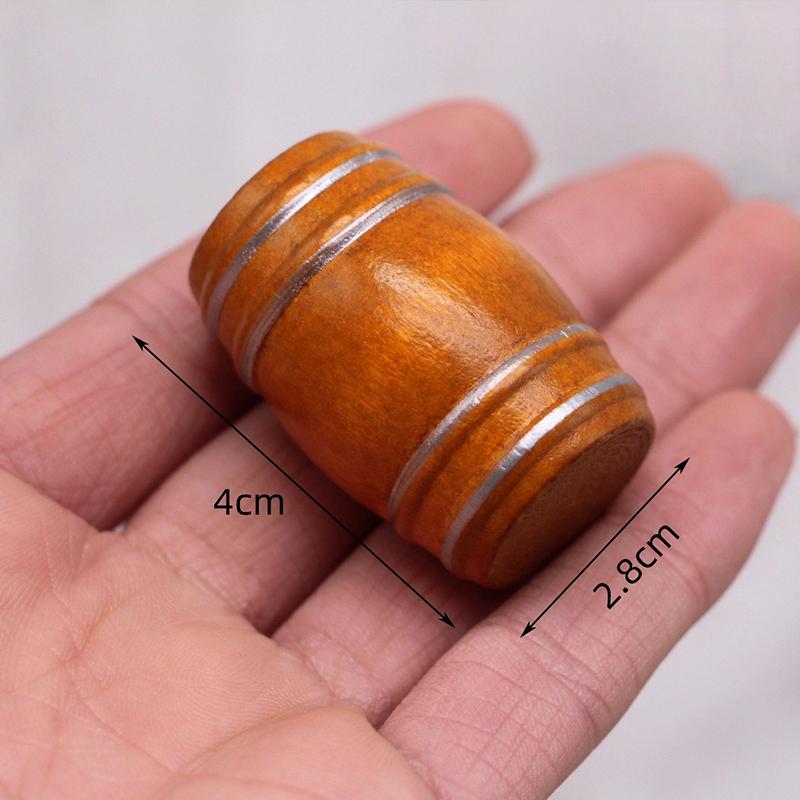 Mini Wooden Red Wine Miniature Beer Beer Cask Beer Keg For Dolls House Decoration