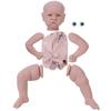 DIY Doll Parts Silicone Doll Kit Toy Unpainted Toddler Soft DIY Doll Accessories 22inchWhite